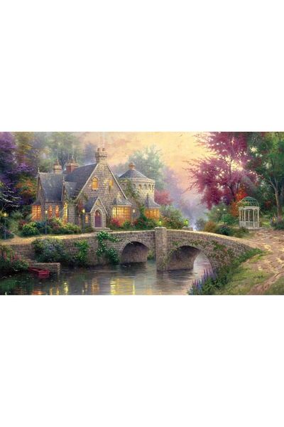 MARCEL SANAT Manor on Stone Bridge Pixart Art Diamond Mosaic Painting Diamond Turkey 89*51