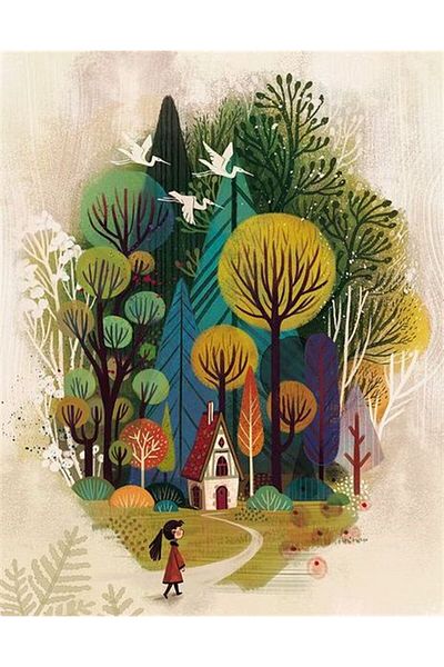 Marcel Kristal Tablo Little House Inside The Trees Marcel Art Diamond Mosaic Painting 56x71cm