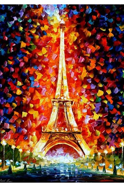 MARCEL SANAT Leonid Afremov Style Eiffel Diamond Mosaic Painting 36x51 Cm