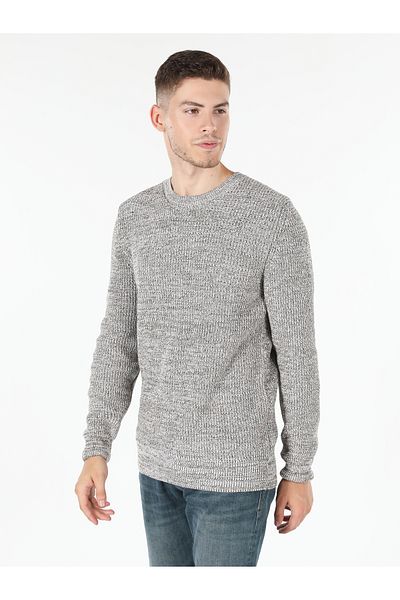 Colin's Ανδρικό πουλόβερ Beige Slim Fit Crew Neck - Cl 1059927