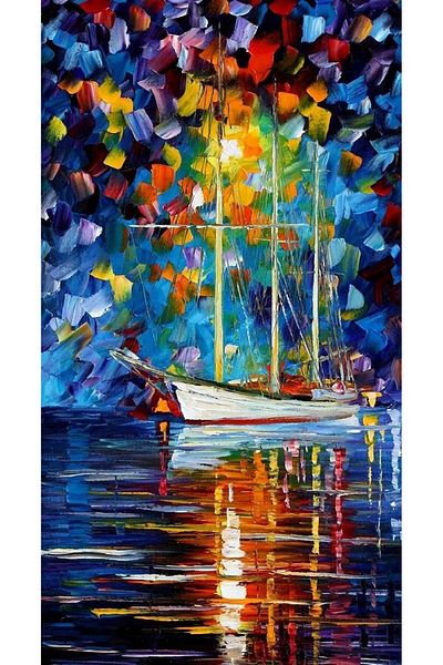 MARCEL SANAT Leonid Afremov Sailing on the Sea Diamond Mosaic Painting 30x55cm