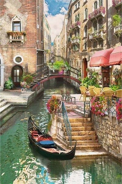 Marcel Kristal Tablo Beautiful Venice Marcel Art Diamond Mosaic Painting 36x53cm