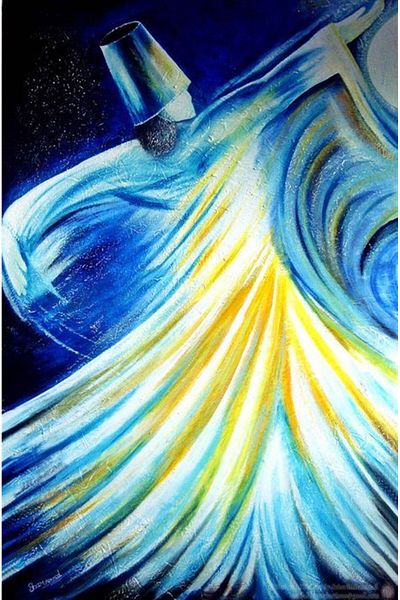 Marcel Kristal Tablo Whirling Dervish Marcel Art Diamond Mosaic Painting 46x69cm