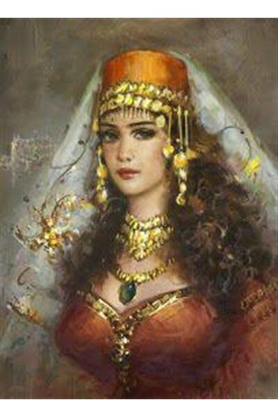Marcel Kristal Tablo Mahidevran Sultan Marcel Sanat Elmas Mozaik Tablo 48x69cm