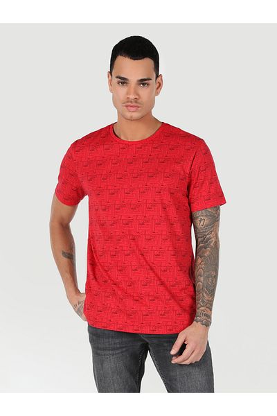 Colin's Men's Red Regular Fit Crew Neck T-Shirt - Cl 1059972