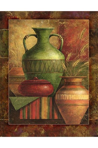 Marcel Kristal Tablo Earth Dishes Diamond Mosaic Painting 46x58cm