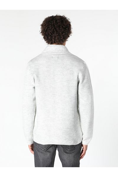 Colin's White Slim Fit Men's Cardigan - Button Detail, Cl 1059692