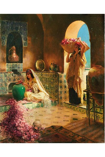 Marcel Kristal Tablo Girls Smelling in the Palace Diamond Mosaic Painting 51x64 Cm