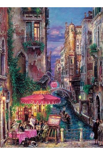 MARCEL SANAT Dinner in Venice - Diamond Mosaic Painting 51x69 Cm