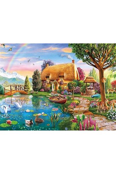 MARCEL SANAT Fairy Tale House And Garden Diamond Mosaic Painting 76x51cm
