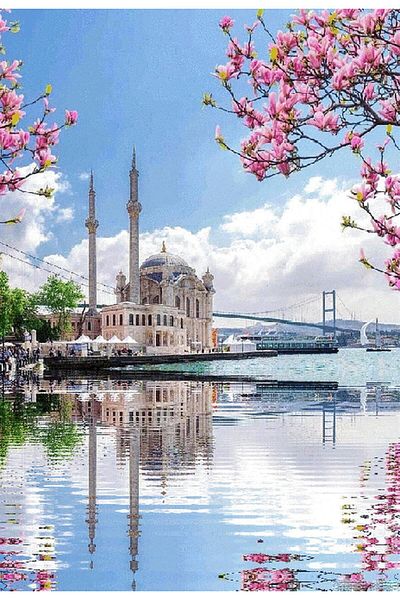 MARCEL SANAT Ortaköy Mosque and Bridge Pixart Art Diamond Mosaic Painting Diamond Türkiye 40*60