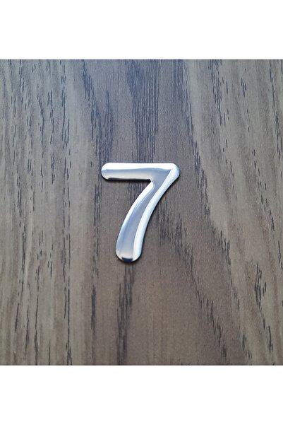 Hırdavat 4.2 Cm Metal Krom Kendinden Yapışkanlı Kapı Numarası No7