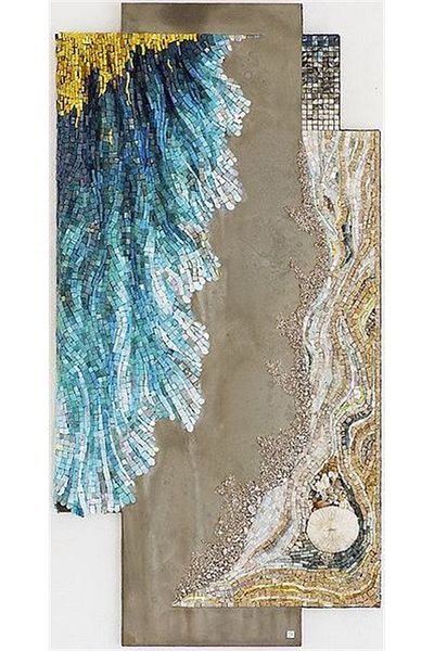 Marcel Kristal Tablo Blue Pattern Marcel Art Diamond Mosaic Painting 51x102cm