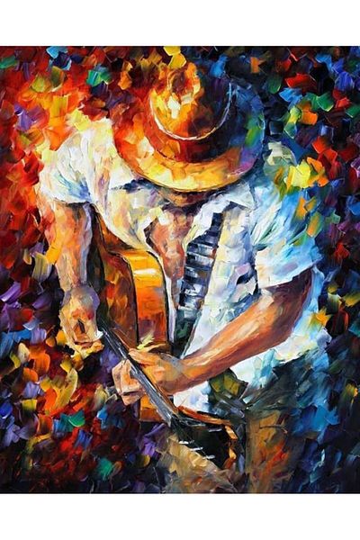 MARCEL SANAT Leonid Afremov Guitarist Diamond Mosaic Painting 40x50cm