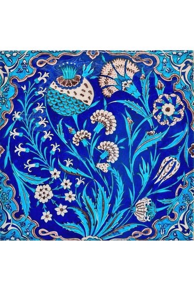 MARCEL SANAT Blue Tile Pattern Diamond Mosaic Painting 36x36cm