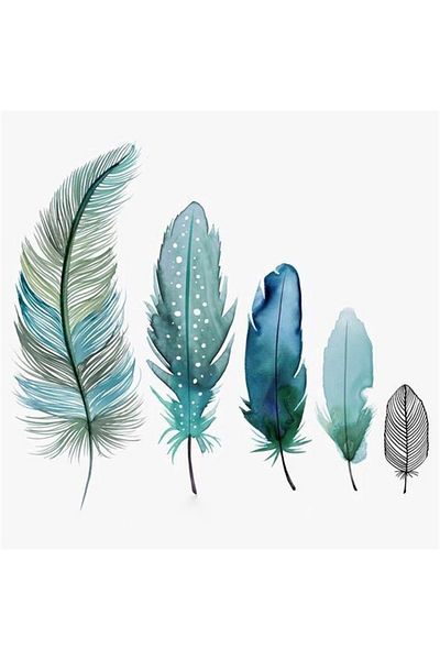 Marcel Kristal Tablo Blue Soft Feathers Marcel Art Diamond Mosaic Painting 71x71cm