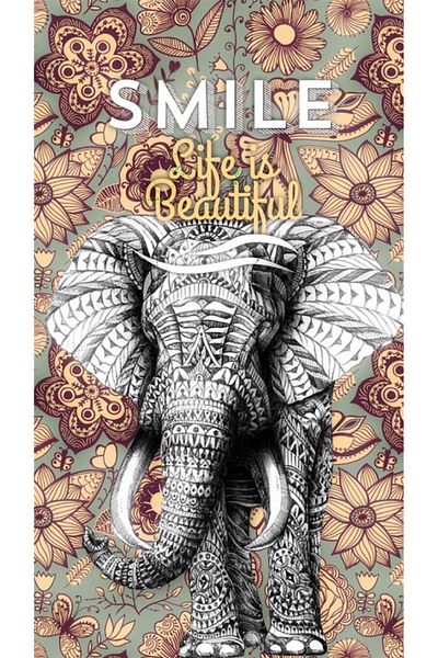 MARCEL SANAT Elephant Diamond Mosaic Painting Giving Happiness 43x76 Cm