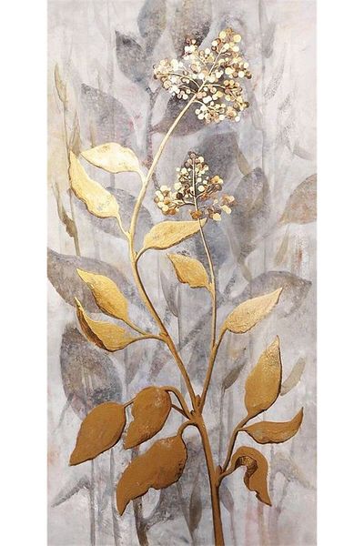 Marcel Kristal Tablo Leaf Pattern Marcel Art Diamond Mosaic Painting 38x76cm