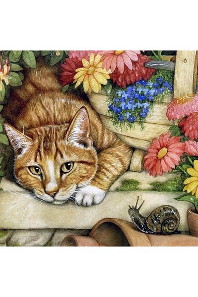 MARCEL SANAT Yellow Kitten Diamond Mosaic Painting 40x40cm