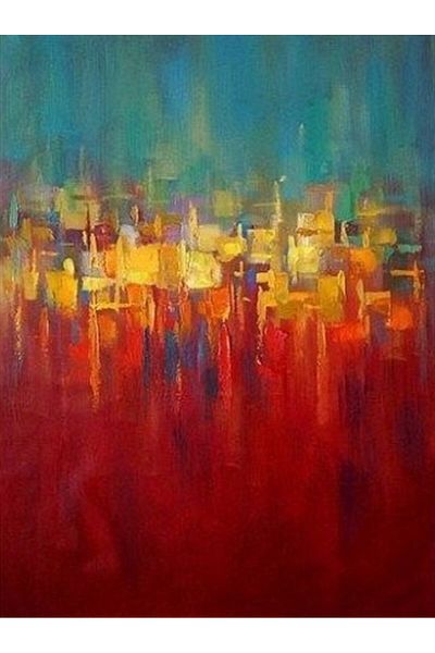MARCEL SANAT 48x69 Large Patterned Color Transition Diamond Mosaic Painting