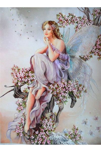 Marcel Kristal Tablo Beautiful Fairy Diamond Mosaic Painting 41x56cm