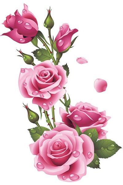 MARCEL SANAT Diamond Mosaic Painting in Pink Rose Pattern 23x34cm