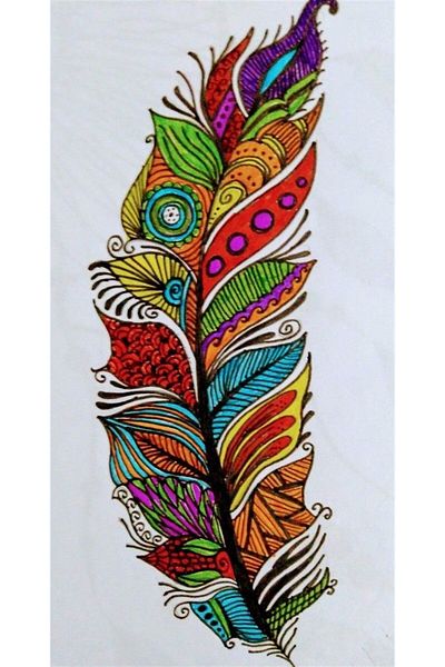 MARCEL SANAT Colorful Feather Pattern Diamond Mosaic Painting 36x69cm