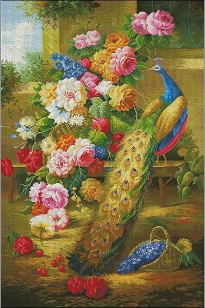 MARCEL SANAT Peacock Diamond Mosaic Painting 43x66 Cm