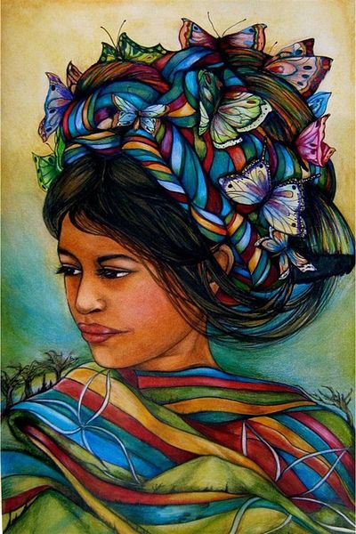 MARCEL SANAT Girl Diamond Mosaic Painting - With Butterfly Crown, 38x56cm