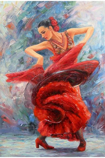 MARCEL SANAT Spanish Pixart Art Diamond Mosaic Painting in Red Dress Diamond Türkiye 40*60