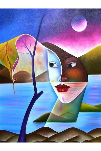 MARCEL SANAT Abstract Painting Diamond Mosaic Painting 43x58cm