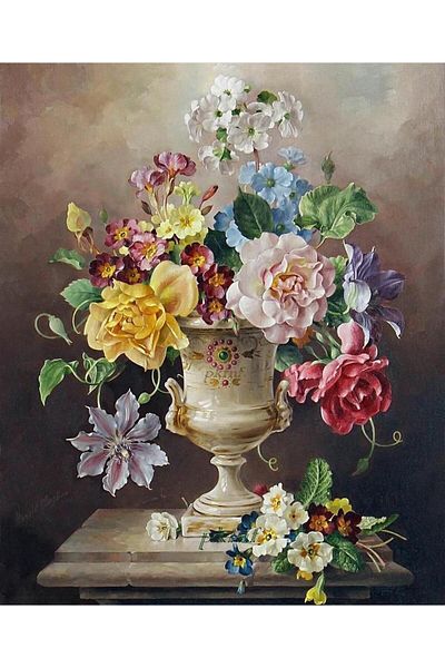 MARCEL SANAT Classic Flowers in a Vase Diamond Mosaic Painting 51x61cm