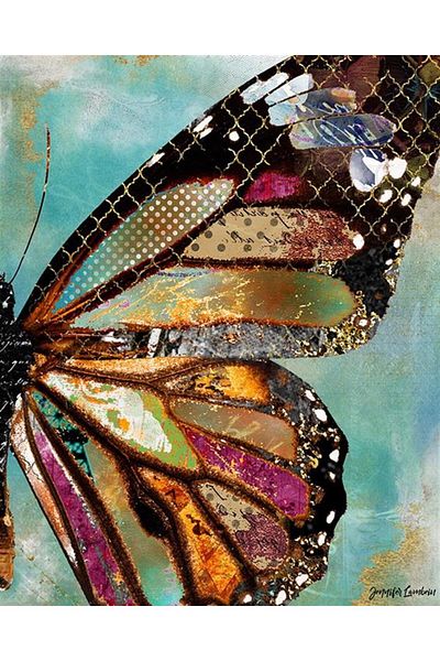 Marcel Kristal Tablo Butterfly Wing Marcel Art Diamond Mosaic Painting 74x91cm