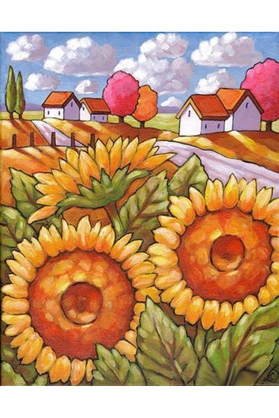 MARCEL SANAT Sunflower Village Diamond Mosaic Painting 40x50 Cm