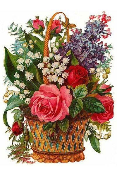 dialands FLOWERS IN THE BASKET-38X51CM-DM111