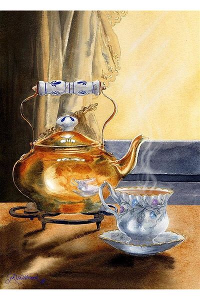 MARCEL SANAT Stylish Tea Service Diamond Mosaic Painting 40x55 Cm