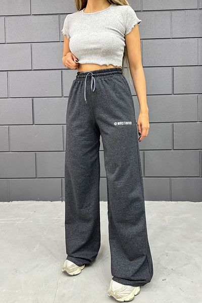 Sun Victoria Γυναικείο φούτερ με στάμπα Anthracite με φαρδύ πόδι