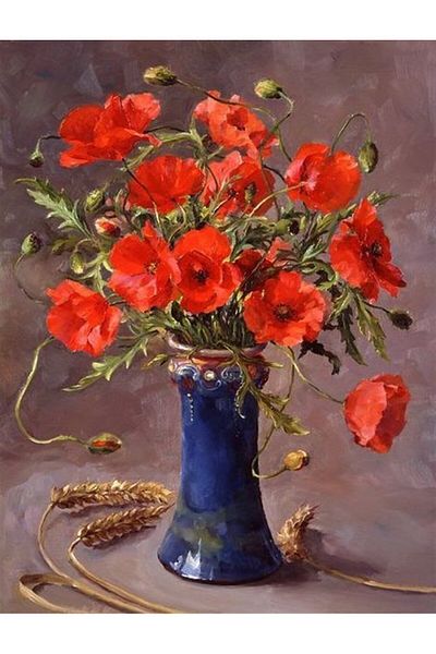 Marcel Kristal Tablo Ferrets in a Vase Marcel Art Diamond Mosaic Painting 64x84cm