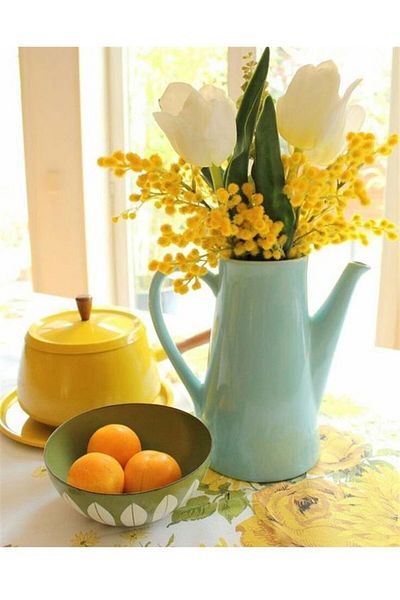 MARCEL SANAT Yellow White Flowers in Green Vase Marcel Art Diamond Mosaic Painting 41x51cm