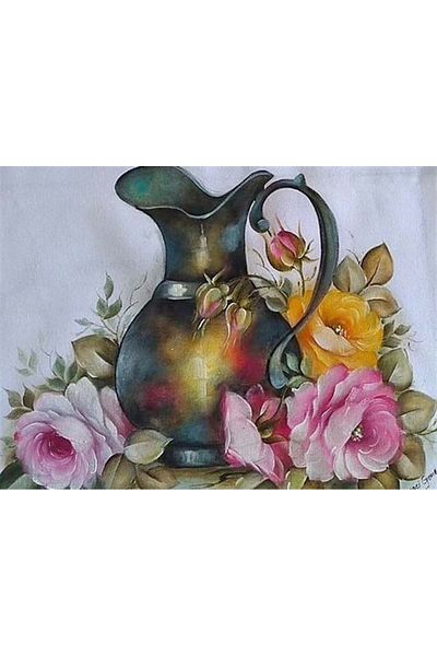 Marcel Kristal Tablo Vintage Decanter And Flowers Marcel Art Diamond Mosaic Painting 69x51cm