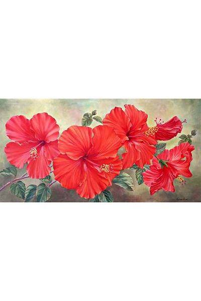 Marcel Kristal Tablo Beautiful Poppy Marcel Art Diamond Mosaic Painting 97x51cm