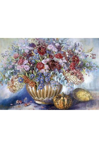 Marcel Kristal Tablo Beautiful Flowers Marcel Art Diamond Mosaic Painting 71x53cm