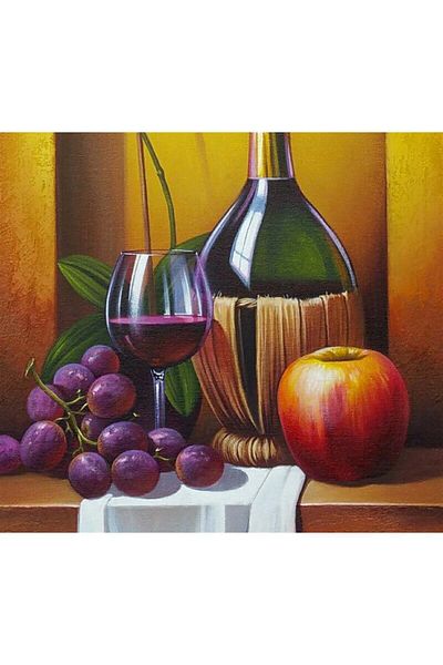 Marcel Kristal Tablo Grape And Apple Marcel Art Diamond Mosaic Painting 56x51cm