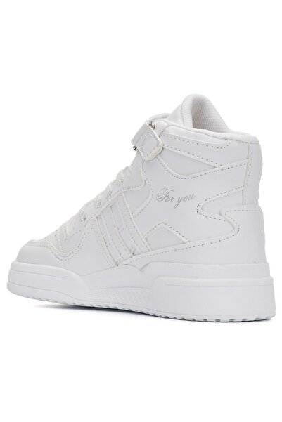 Nstil Unisex White Kids Sneakers - Lightweight Non-Slip Sole, Comfortable Basketball Sports Shoes 105