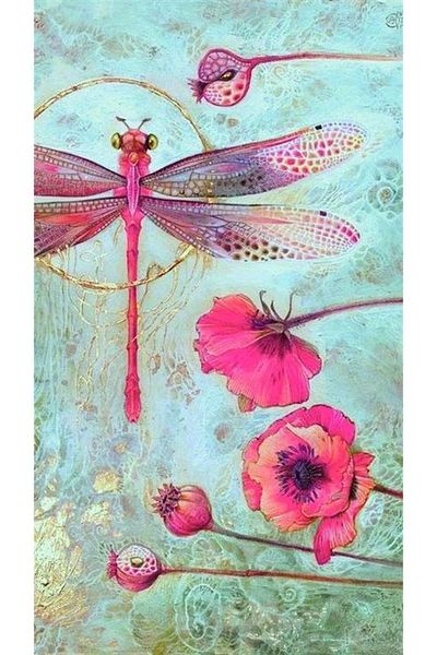 Marcel Kristal Tablo Dragonfly-marcel Art Diamond Μωσαϊκό Πίνακας 56x102cm