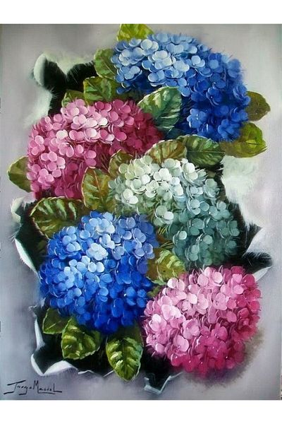 MARCEL SANAT Hydrangeas Diamond Mosaic Painting 40x55cm