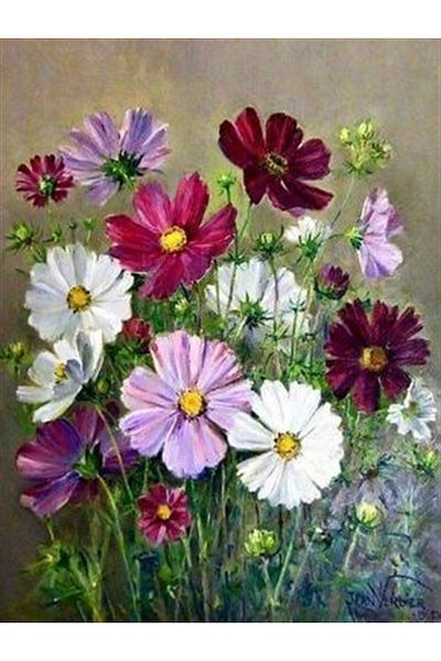 MARCEL SANAT Spring Flowers Diamond Mosaic Painting 41x53cm