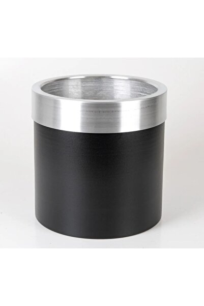 RUZGARCİCEK Rüzgar Yapay Çiçekçilik 30x30 siyah silver saksı