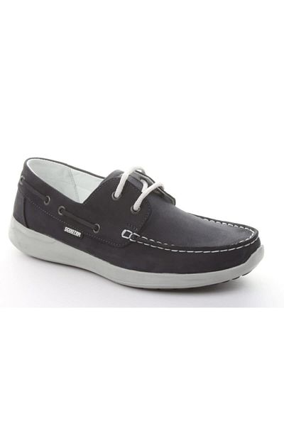 Scooter Leather Navy Blue Men's Shoes M1090NL