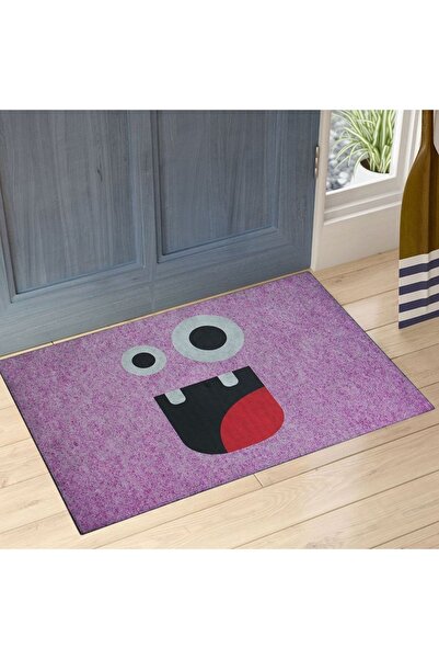 Stepmat Pink Smiley Emoji Double Sided Rubber Door Mat